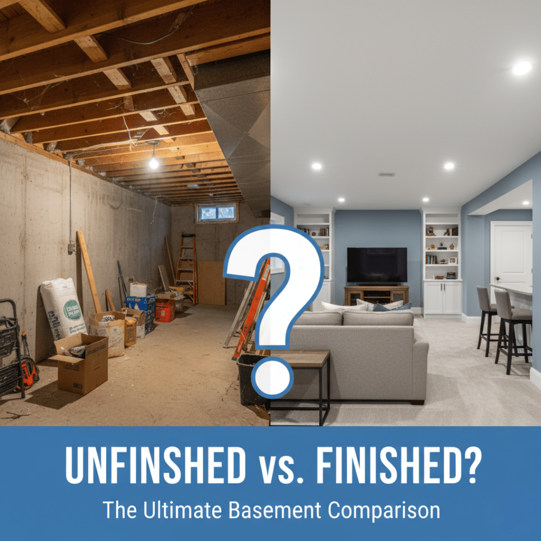 What's the difference between a finished and an unfinished basement