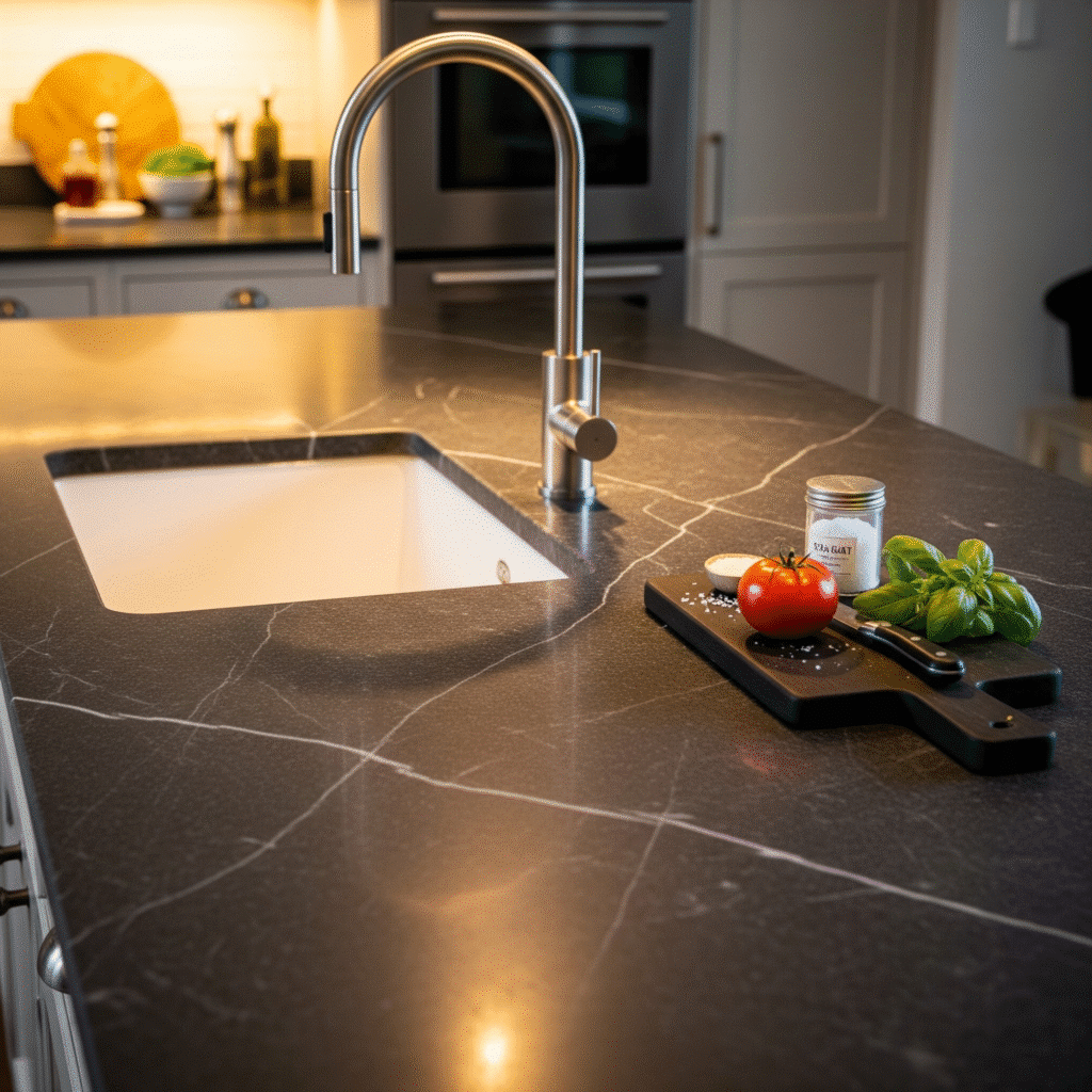 Soapstone countertop in Woodstock, Georgia.