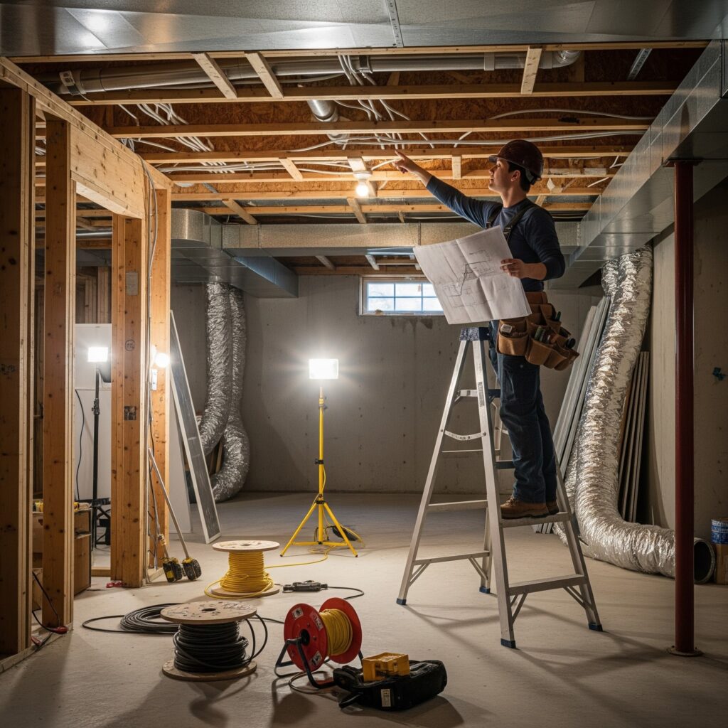 Best Basement Ceiling Design Ideas for Atlanta Homeowners 9 Basement Ceiling Installation During Planning