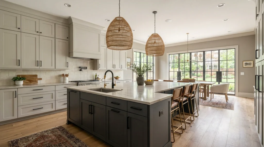 Top Kitchen Design Trends Atlanta 2026: Expert Guide to Modern Kitchen Remodeling Choices 6 Modern transitional kitchen Alpharetta