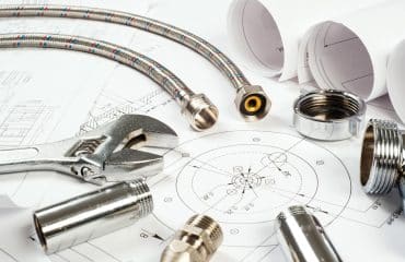 plumbing and drawings, construction still life